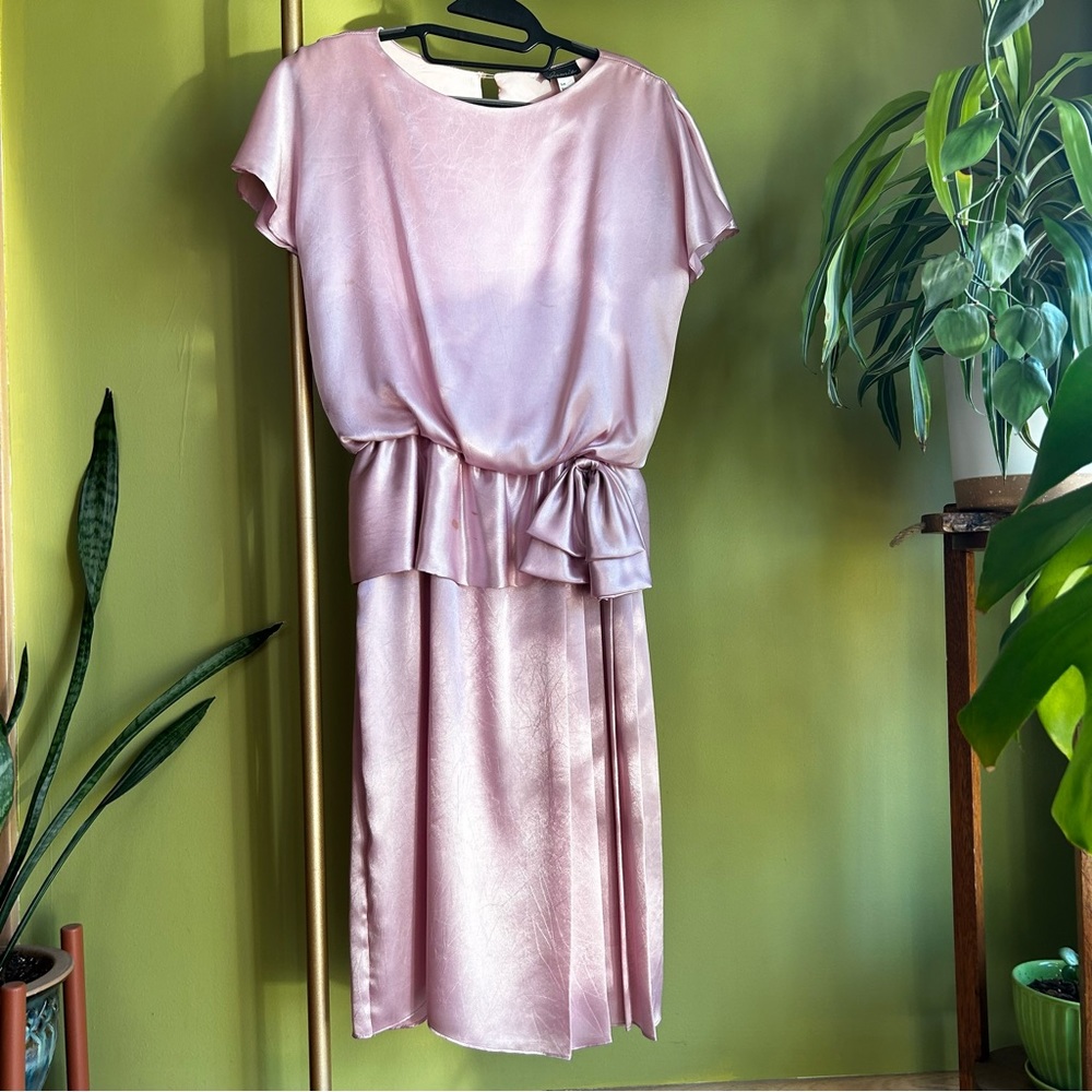 80’s Pink Satin Dress